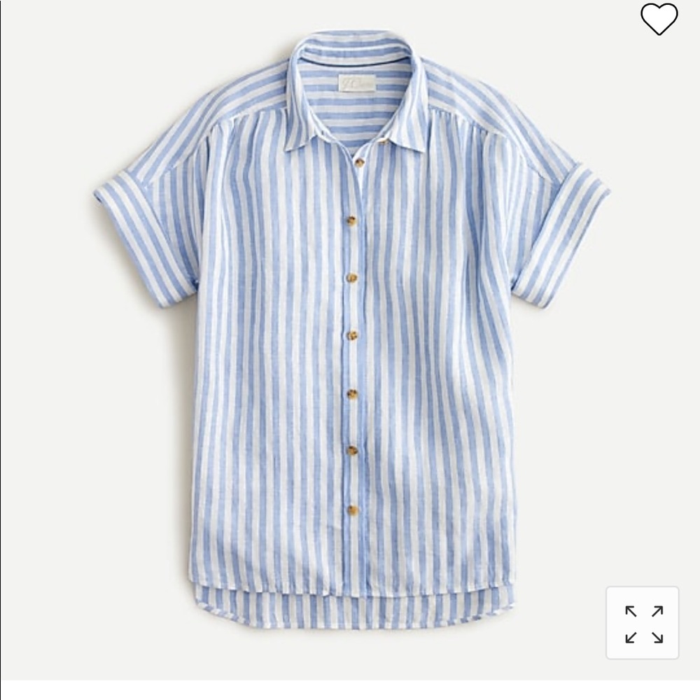 J. Crew relaxed Mc Nutt Irish Linen shirt.